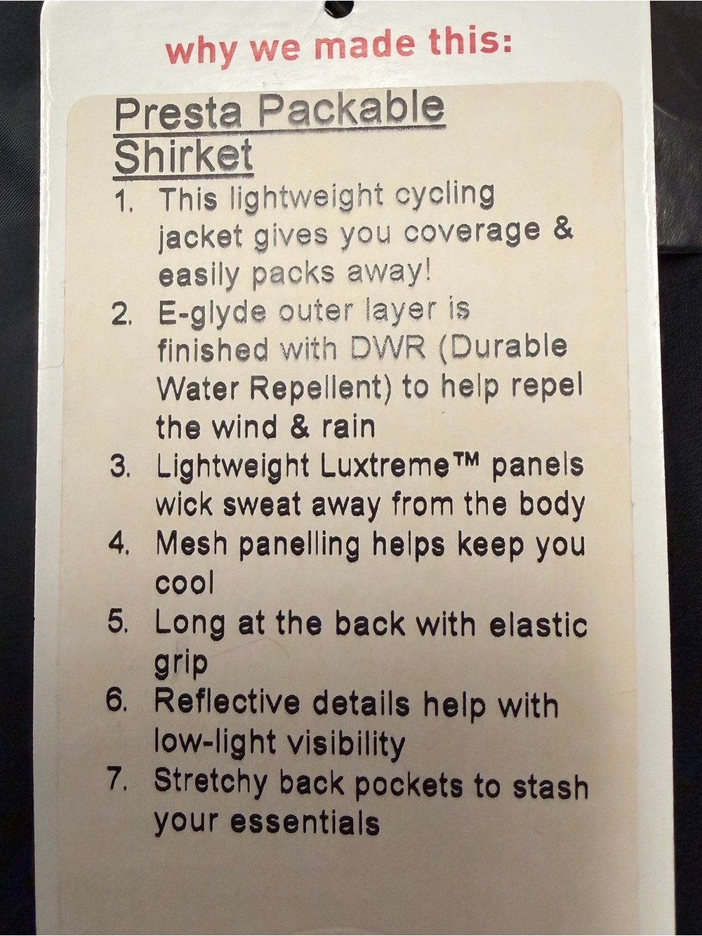 Lululemon Presta Packable Shirket Size 8 NWT 148$ rare - Picture 3 of 14